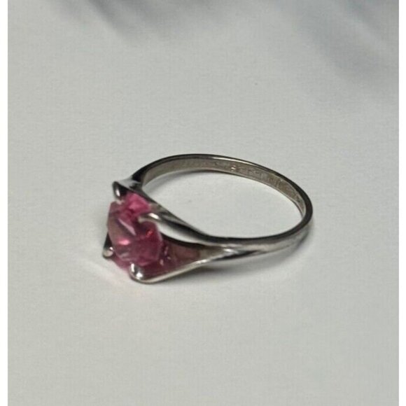 925 STERLING SILVER PINK TOPAZ RING SIZE 5 - Picture 9 of 9